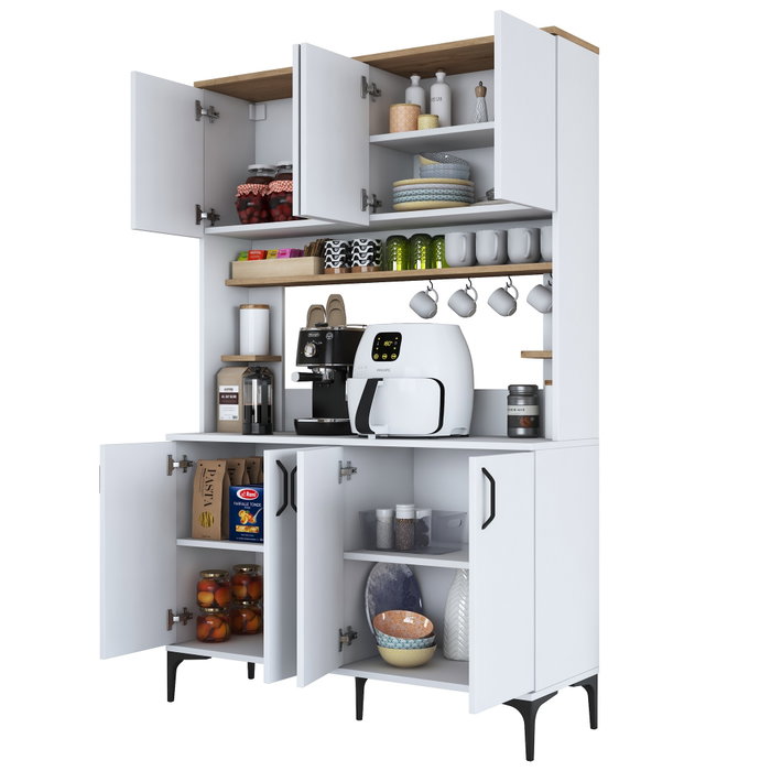 Hanah Home Gabinete Multipropósito JE176 - 3291 Blanco y Nuez